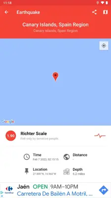 My Earthquake Alerts android App screenshot 7